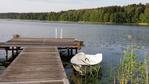 Dom z pomostem wędkarskim, własna linia brzegowa-Mazury.