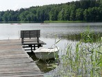 Mazury dom/pokoje własny pomost nad jeziorem Tumiańskim.